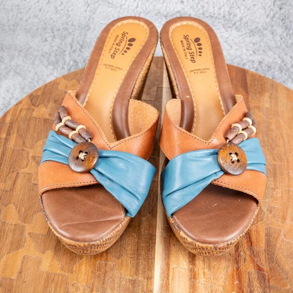 SPRING STEP..PLATFORM WEDGE..SANDALS / HEELS..ITALY..EUR 40/ US 9.5 - Picture 2 of 6